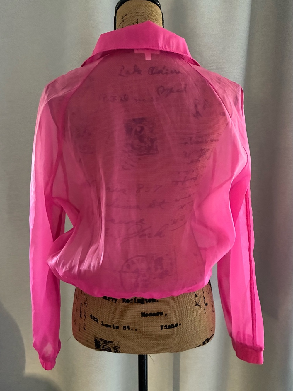 love J Pink Sheer Half-Zip Pullover Windbreaker - Picture 5 of 6